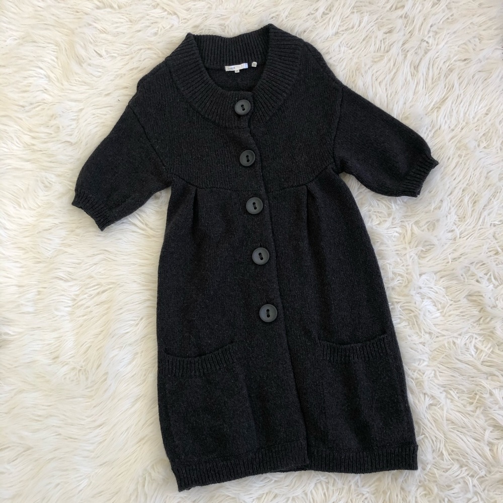 🖤 GUC🖤 VINCE grey wool long cardigan ~ XS